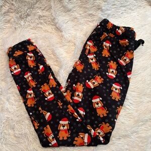 Women Leggings with Santa Dog Print